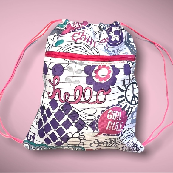 Handmade String Bag Durable Zipper Pocket Tote Backpack - Picture 11 of 13